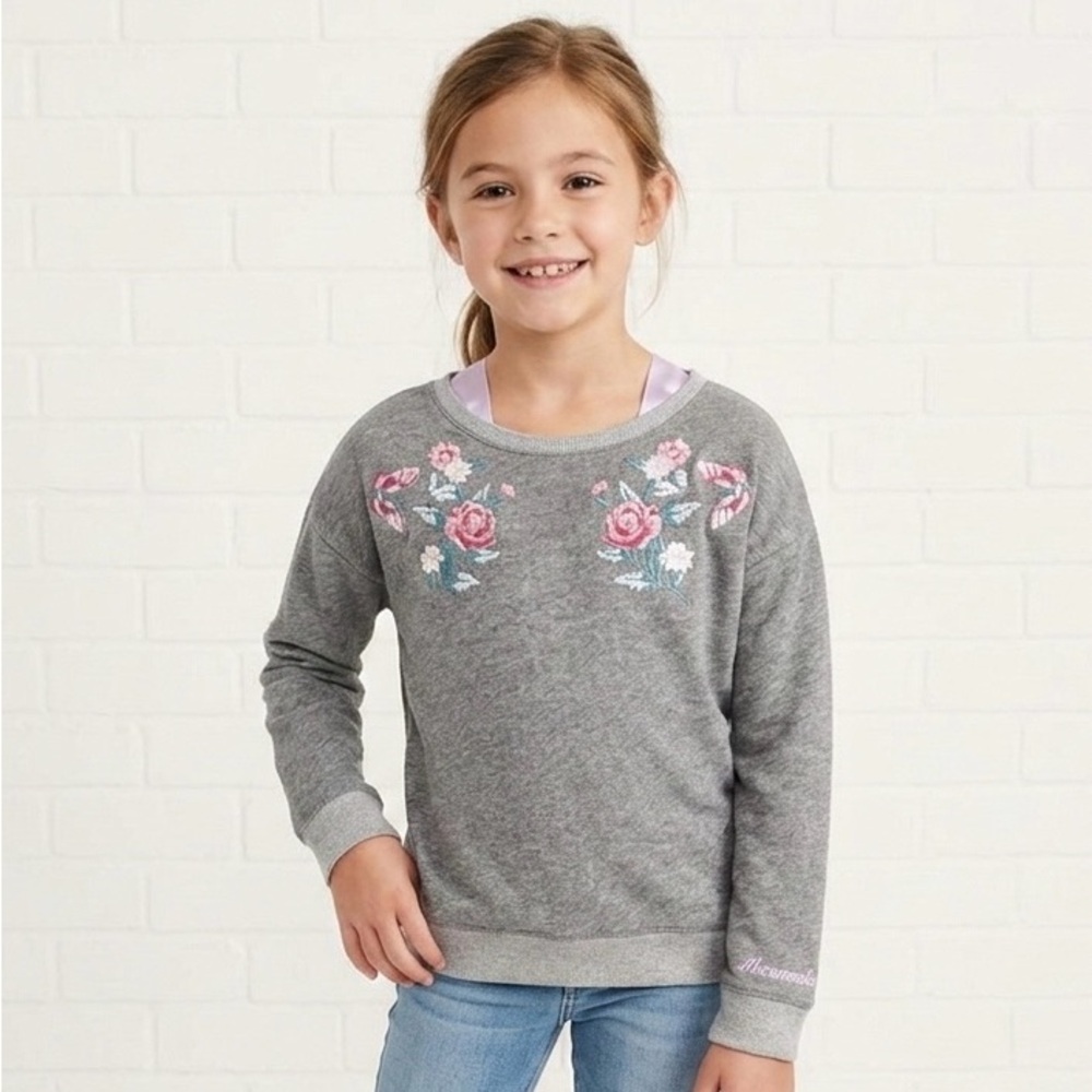 Grey Embroidered Sweatshirt | 15/16